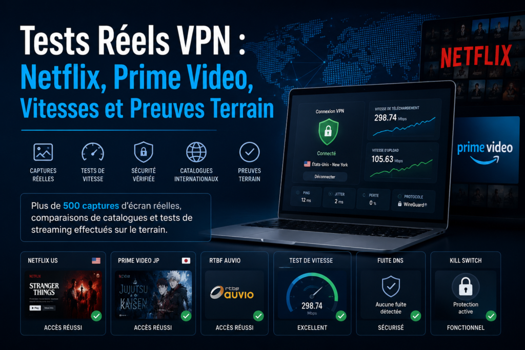 Tests Réels VPN tests vpn et streaming en direct