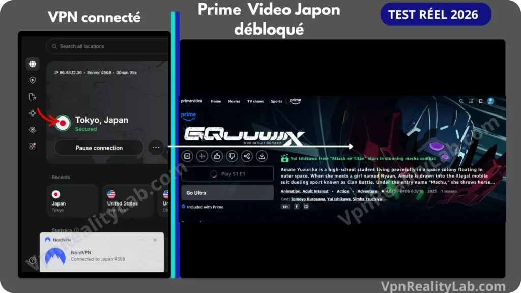 VPN Pour Prime Video Exemple de contenu observé lors de nos tests sur le catalogue japonais